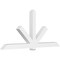Ekena Millwork Kennewick Architectural Grade PVC Gable Bracket, 108"W x 49 1/2"H x 6"D x 6"F, 11/12 Pitch GBP108X50X0606KEN00 - alternate 1